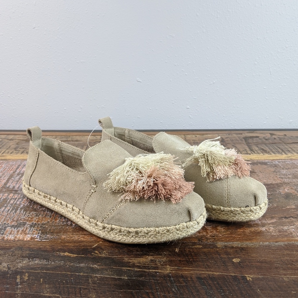 Toms Deconstructed Espadrille Tassel Tan & Pink Women's Size 5, 5.5, 6, 9, 11
